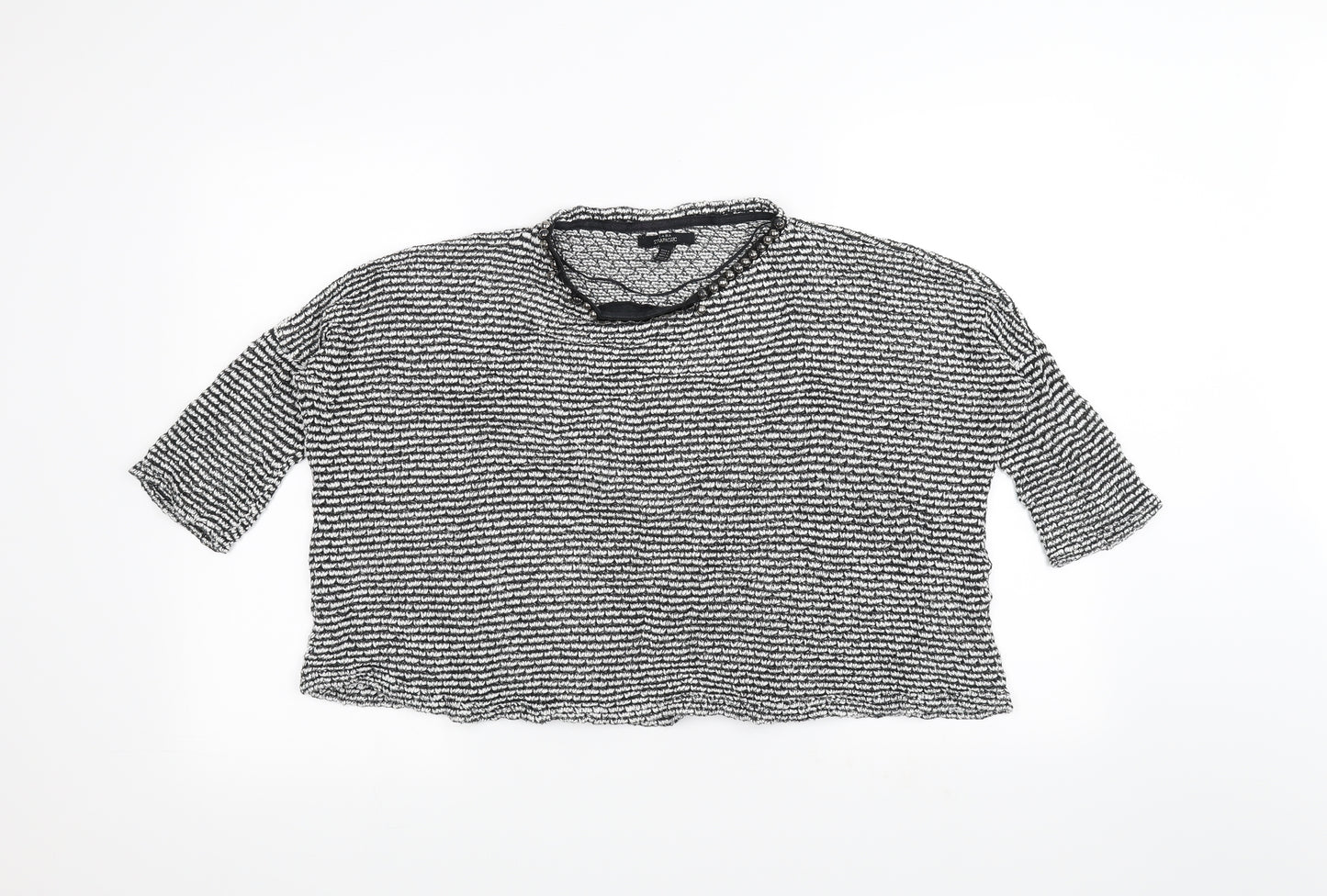 Zara Womens Black  Knit Pullover Jumper Size S