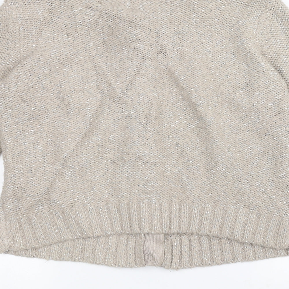 Warehouse Womens White  Knit Cardigan Jumper Size 16