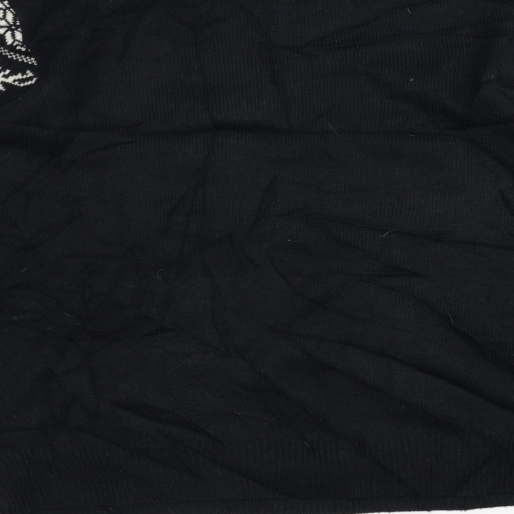 George Mens Black  Knit Pullover Jumper Size L  - Christmas