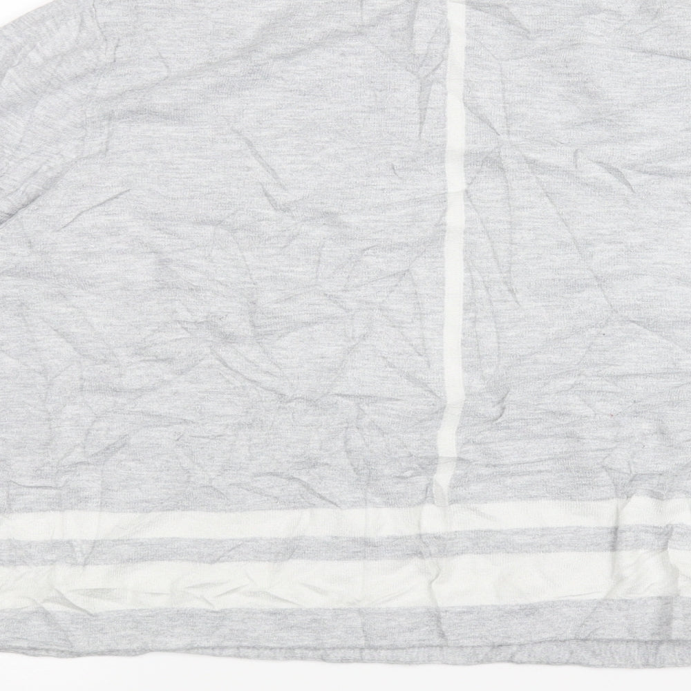 Mini Velvet Womens Grey Striped  Basic T-Shirt Size 16