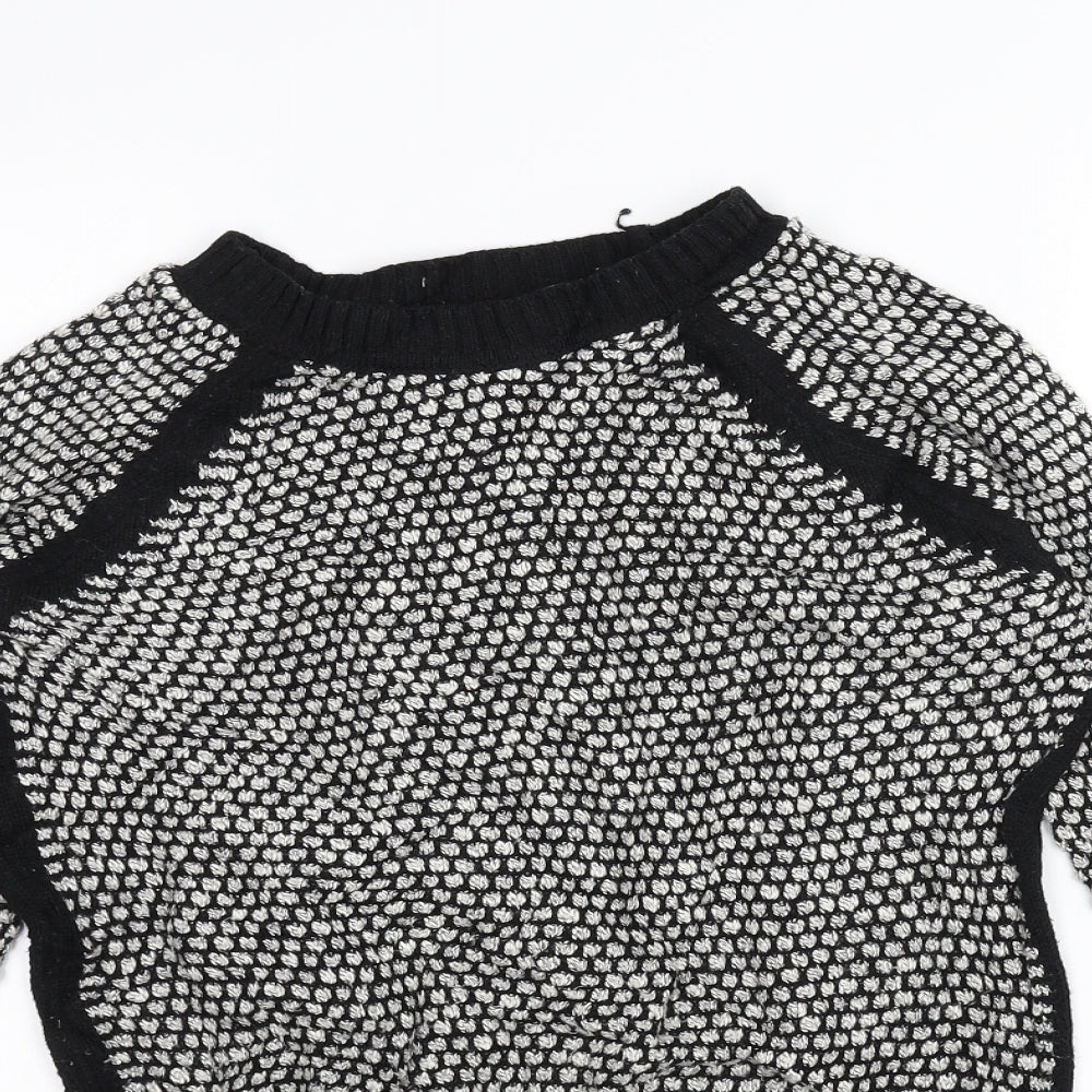 New Look Womens Black  Knit Pullover Jumper Size 10