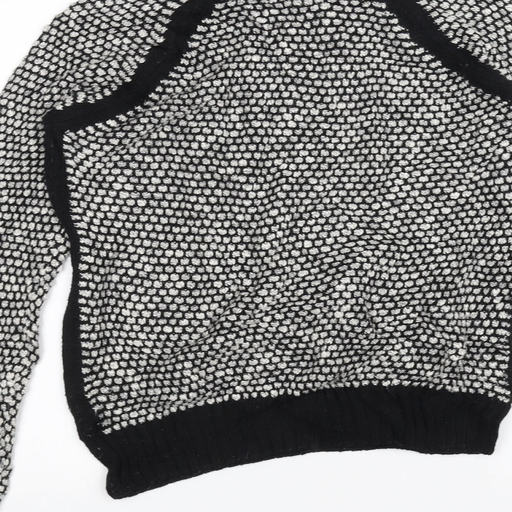 New Look Womens Black  Knit Pullover Jumper Size 10