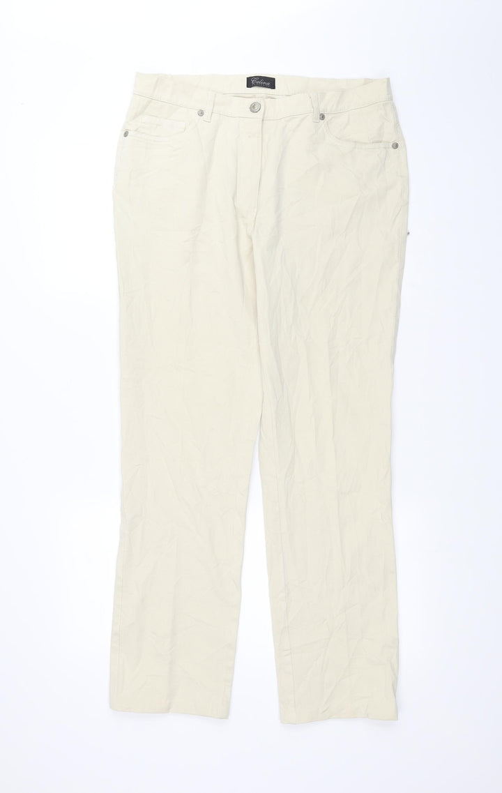 CELINA Womens White   Straight Jeans Size 14 L27 in