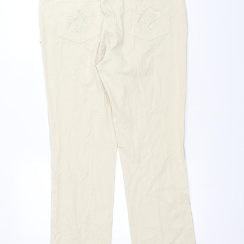 CELINA Womens White   Straight Jeans Size 14 L27 in