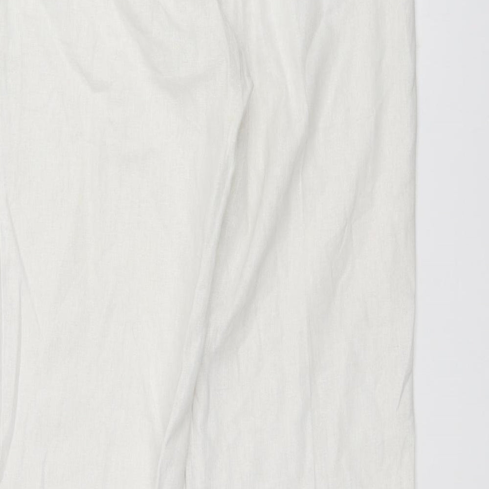 M&Co Womens White   Trousers  Size 10 L29 in
