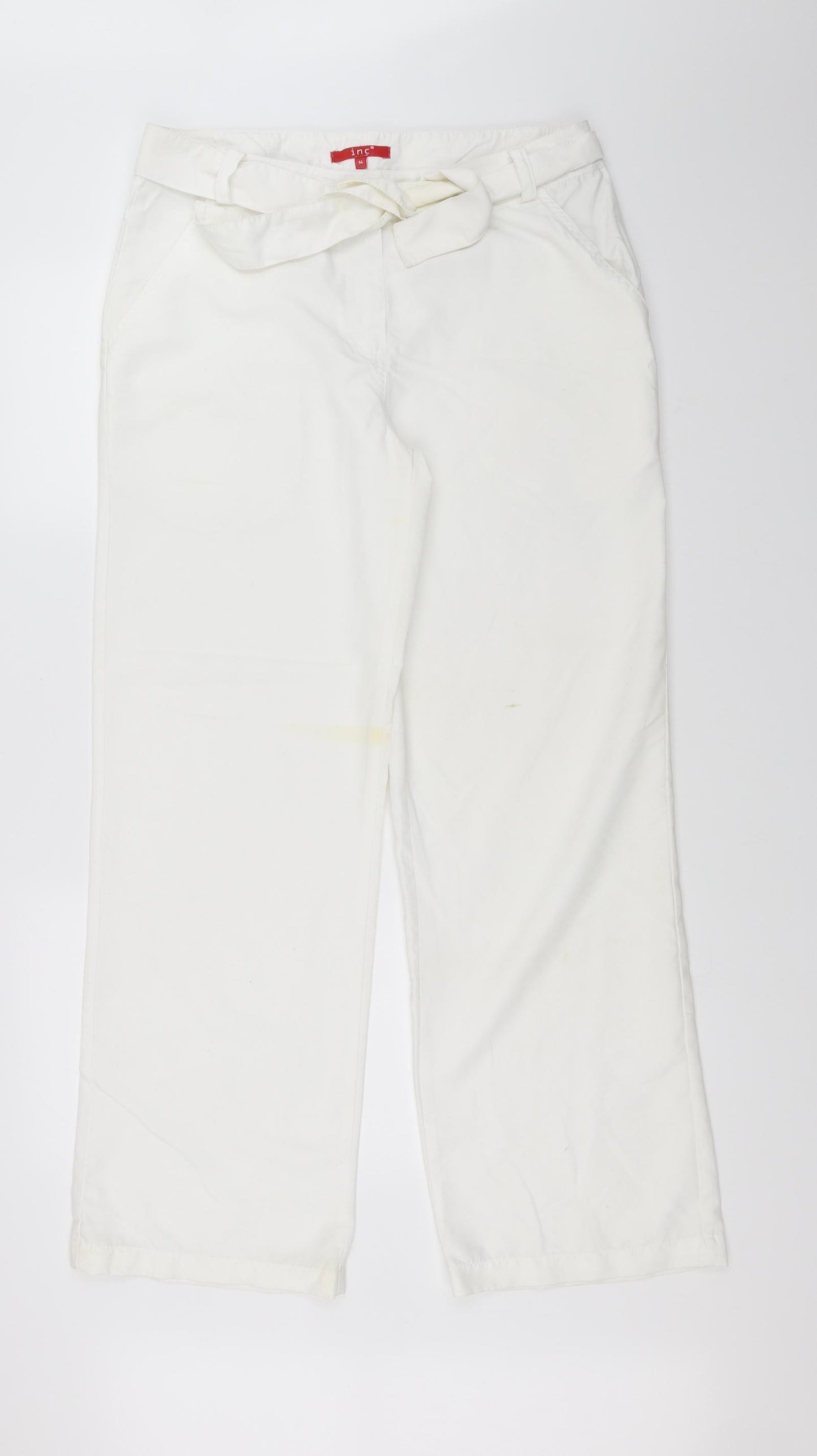 inc Womens White   Trousers  Size 14 L29 in