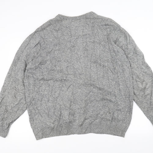 Maine Womens Grey  Knit Pullover Jumper Size XL