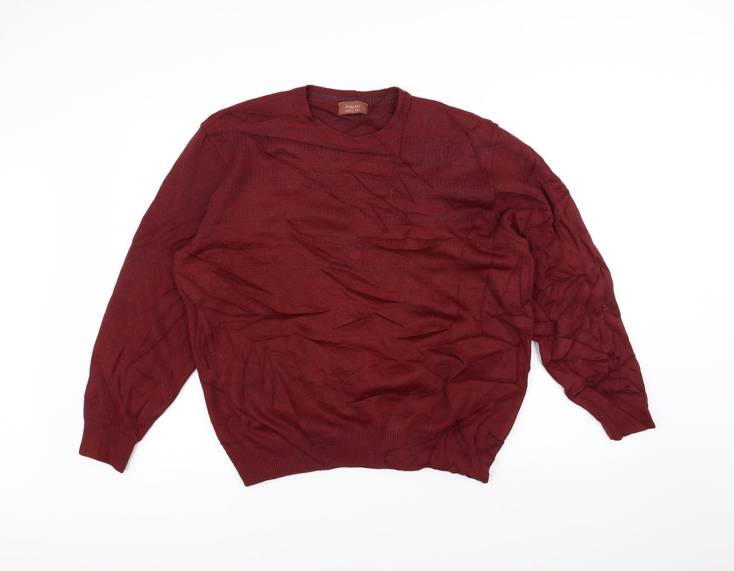 Marks and Spencer Mens Red  Knit Pullover Jumper Size L