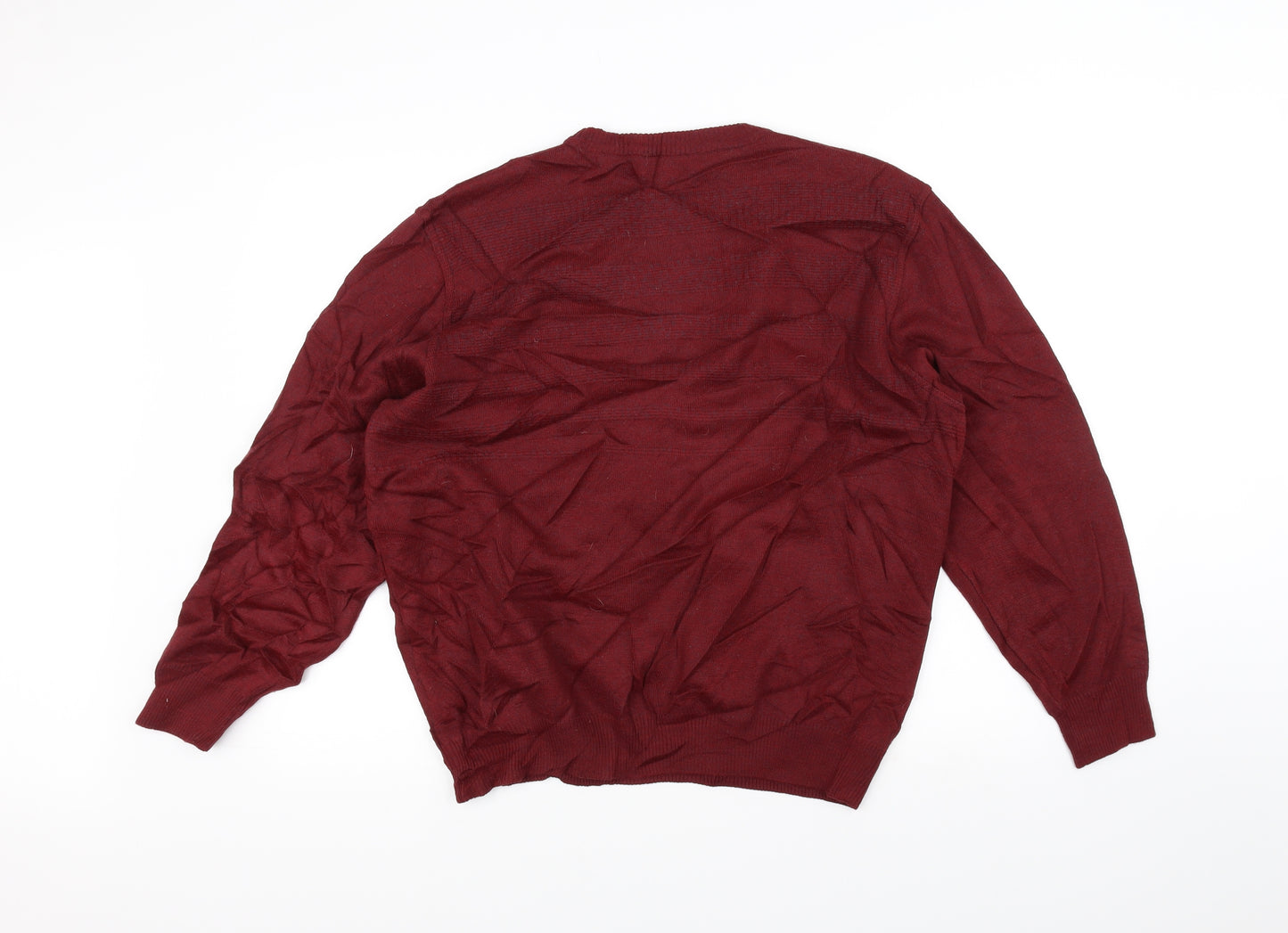 Marks and Spencer Mens Red  Knit Pullover Jumper Size L