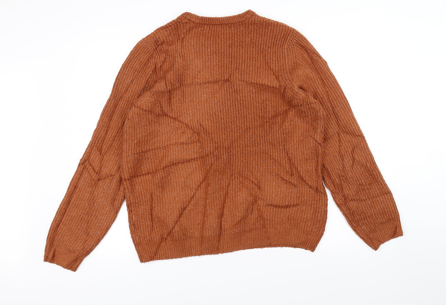 Marks and Spencer Mens Orange  Knit Pullover Jumper Size L