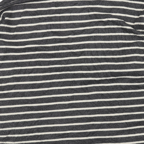 PEP&CO Womens Black Striped  Basic T-Shirt Size 12