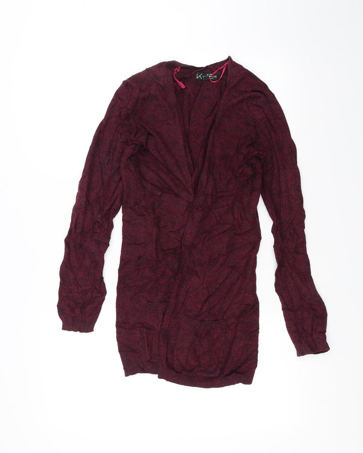 New Look Womens Red Cardigan Jumper Size 8