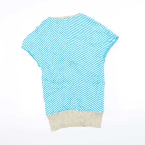Hilfiger Womens Blue Striped  Basic T-Shirt Size M