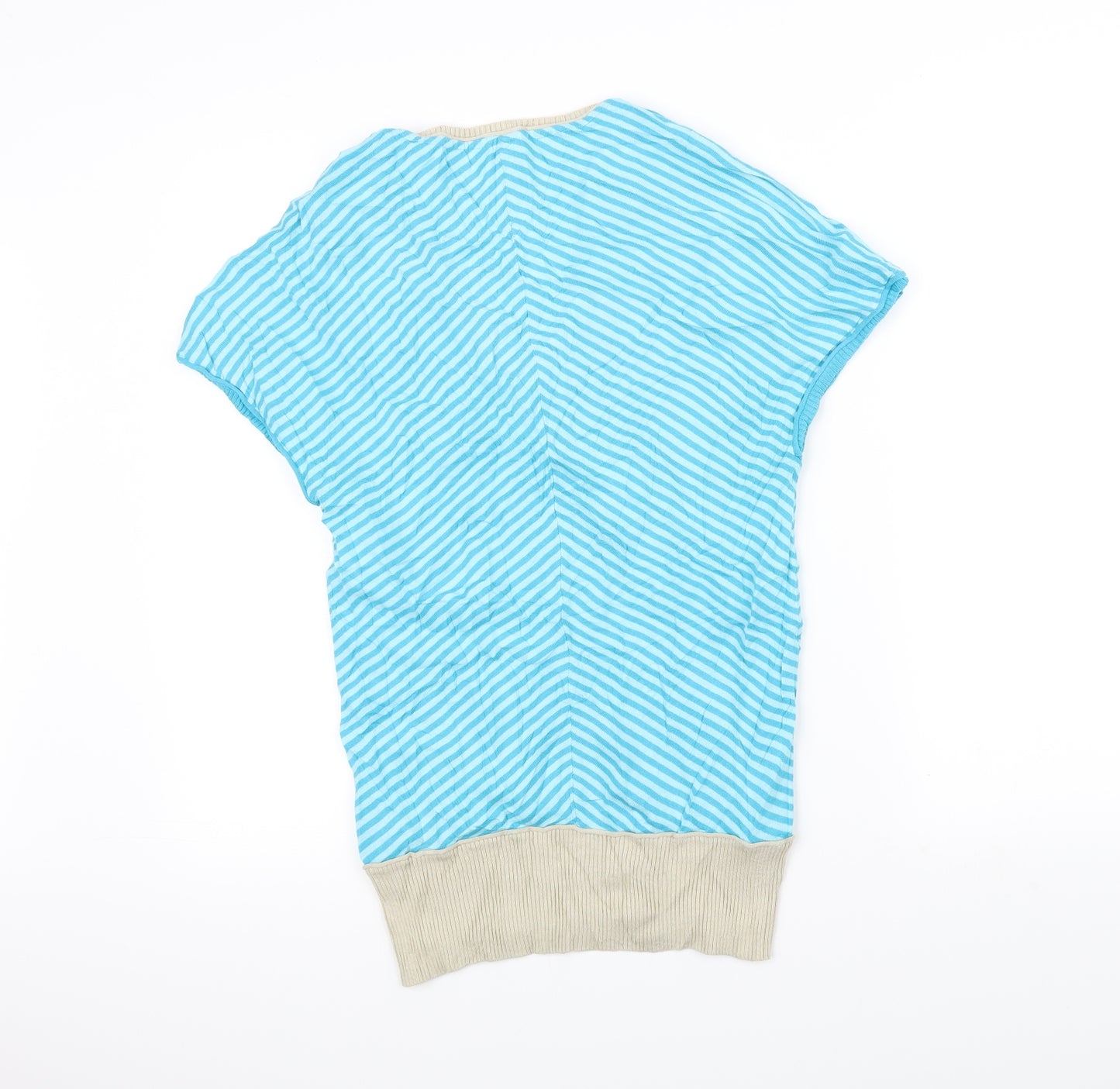 Hilfiger Womens Blue Striped  Basic T-Shirt Size M