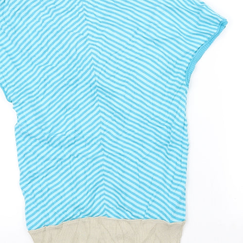 Hilfiger Womens Blue Striped  Basic T-Shirt Size M