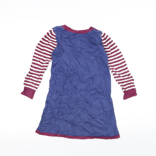 Marks and Spencer Girls Blue Floral  A-Line  Size 4-5 Years