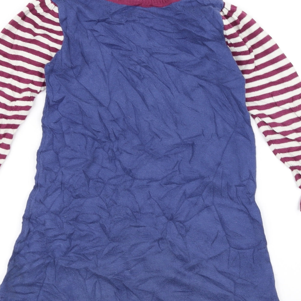 Marks and Spencer Girls Blue Floral  A-Line  Size 4-5 Years
