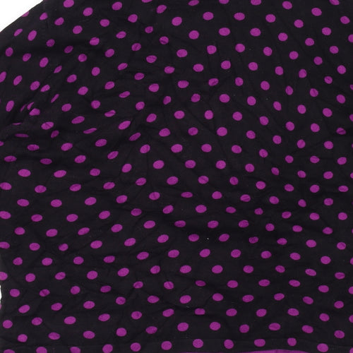 Jumper Womens Black Polka Dot  Pullover Jumper Size L