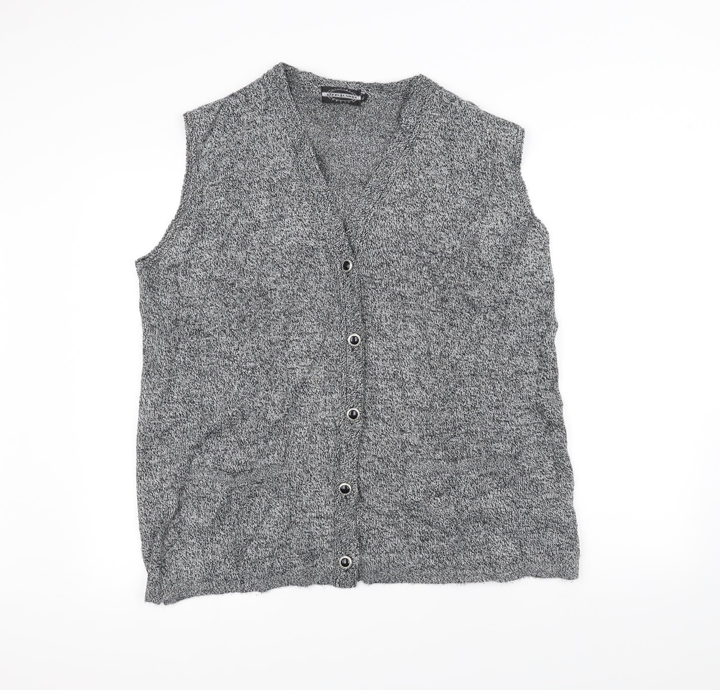 Lizzi Clarke Womens Grey  Knit Cardigan Jumper Size XL