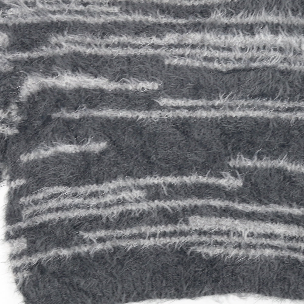 Afibel Womens Grey Striped  Pullover Jumper Size 10