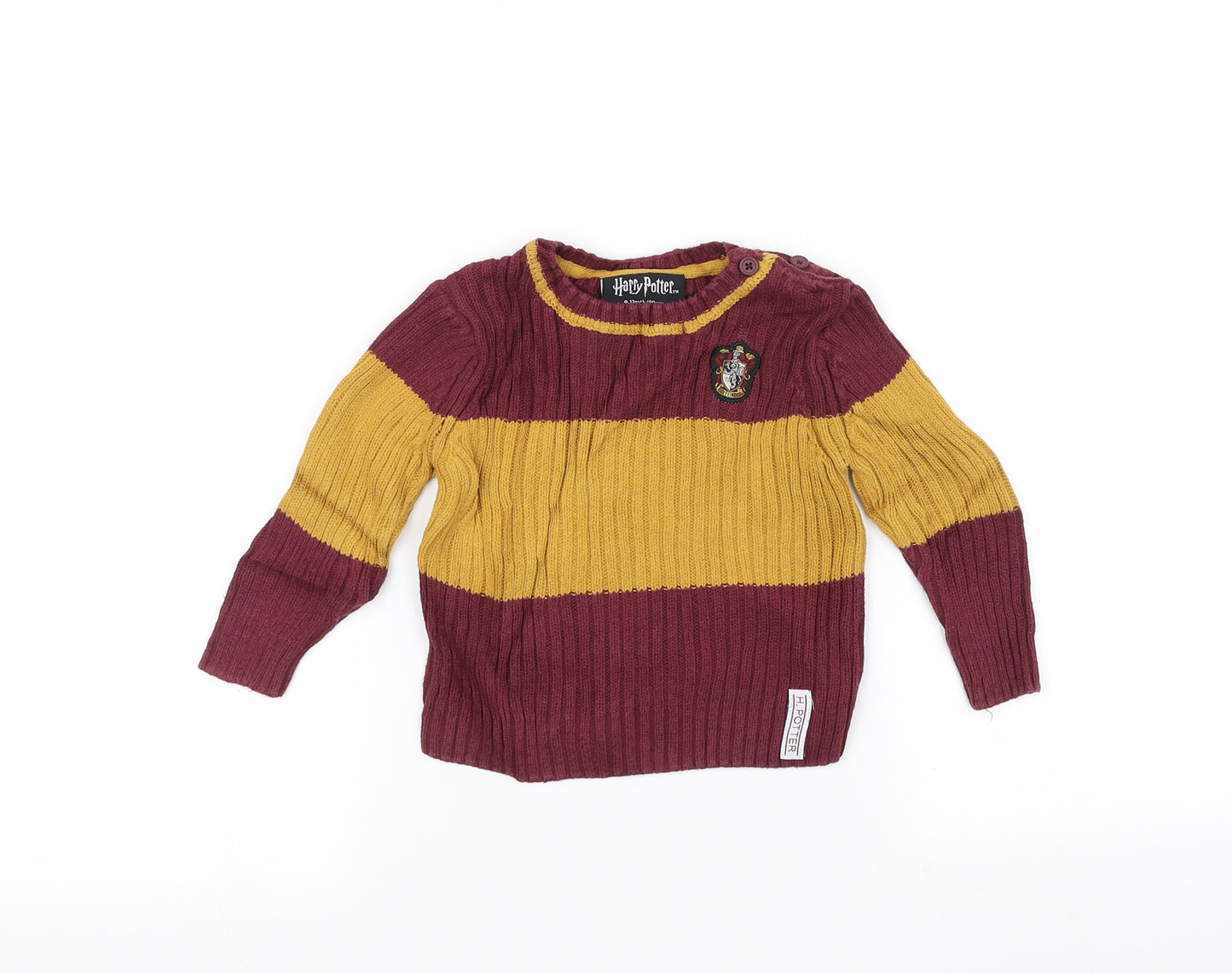 Harry Potter Baby Red  Knit Pullover Jumper Size 9-12 Months  - Harry potter