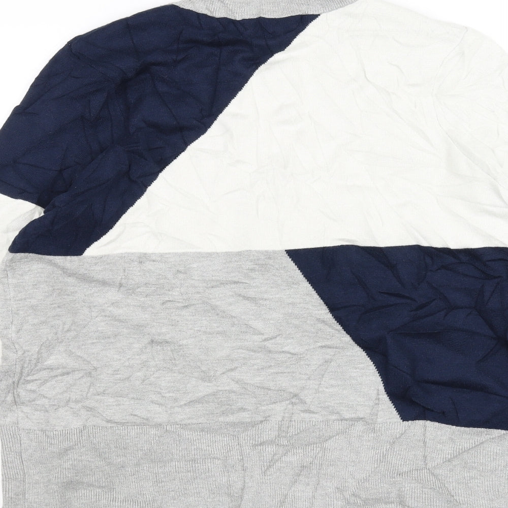 Marks and Spencer Womens Grey Geometric  Pullover Jumper Size 18