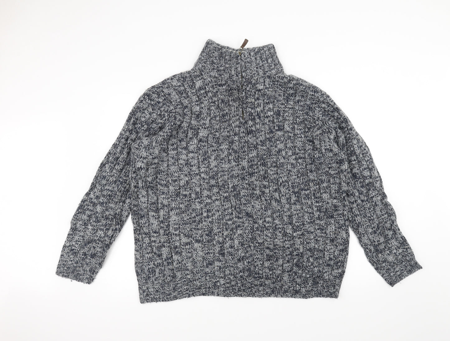 NORTH COAST Mens Grey  Knit Pullover Jumper Size L