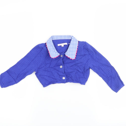 Nicholas & Bears Girls Blue   Cardigan Jumper Size 3 Years  - crop cardigan