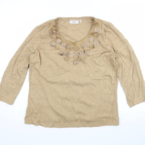 cc Womens Beige   Cardigan Jumper Size M