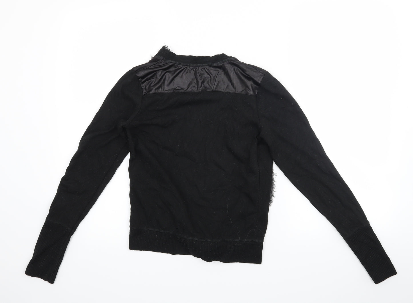 Poof Excellence Womens Black   Cardigan Jumper Size S