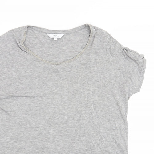 NEXT Womens Grey   Basic T-Shirt Size 8  - beaded neckline
