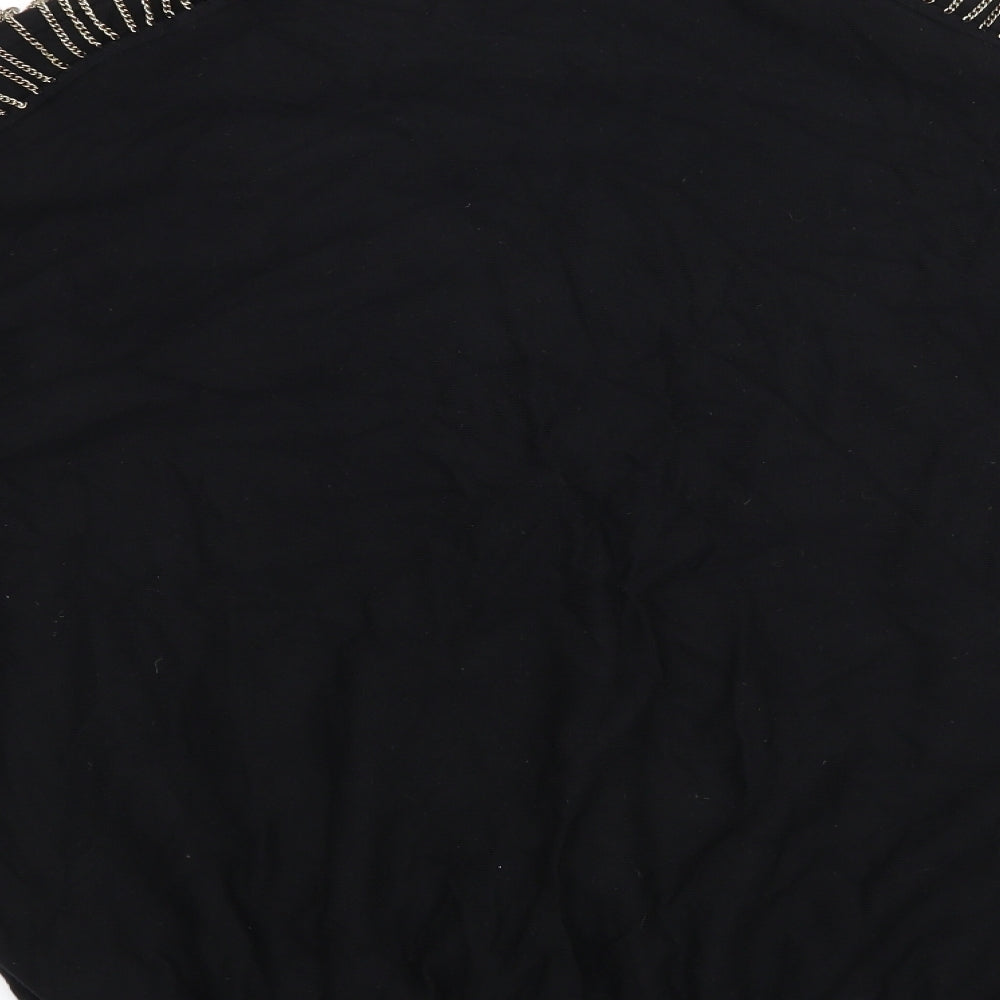 Phase Eight Womens Black   Pullover Jumper Size M  - Chain detail