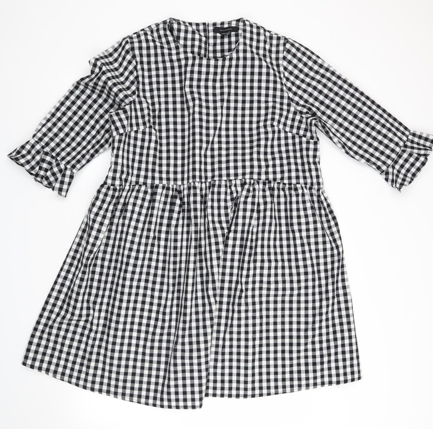Atmosphere Womens Black Check  Shirt Dress  Size 18