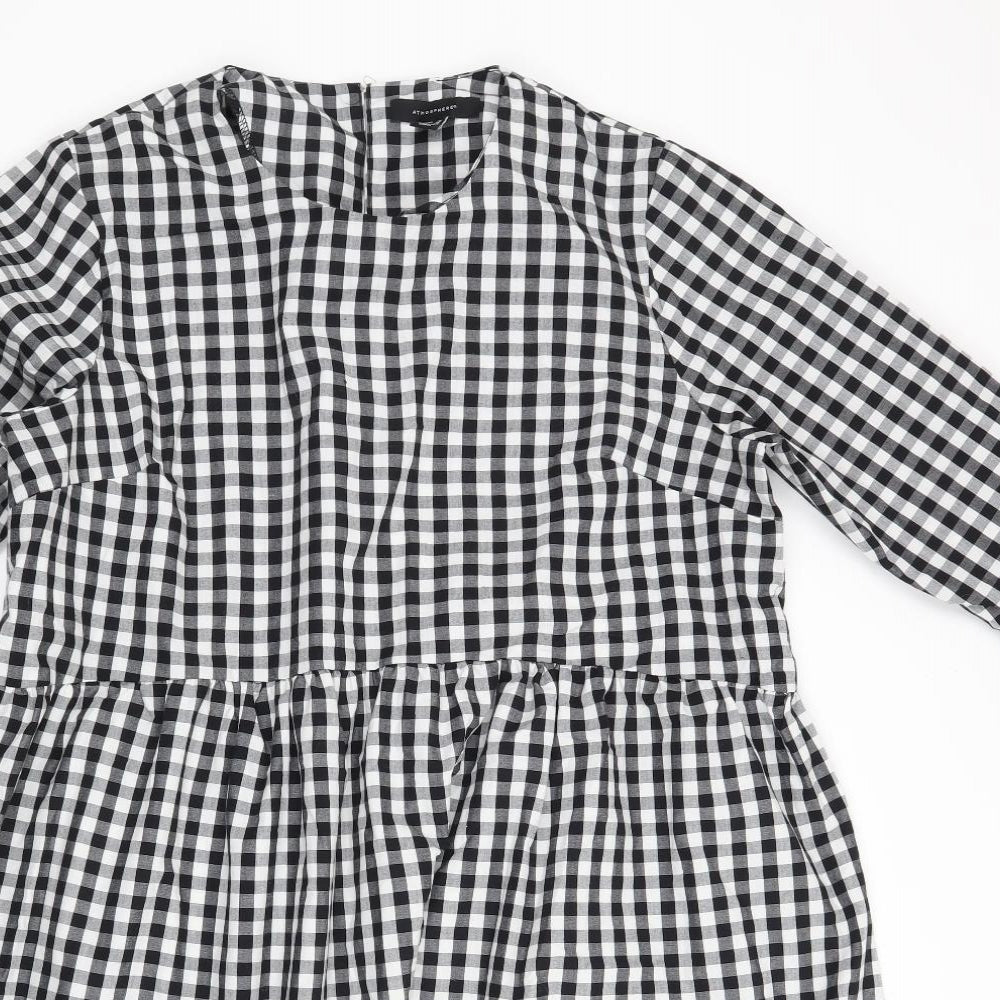 Atmosphere Womens Black Check  Shirt Dress  Size 18