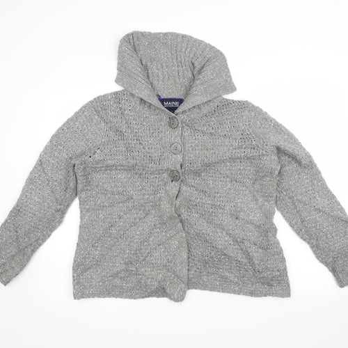 Debenhams Womens Grey   Cardigan Jumper Size 12