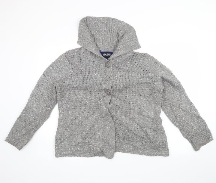 Debenhams Womens Grey   Cardigan Jumper Size 12