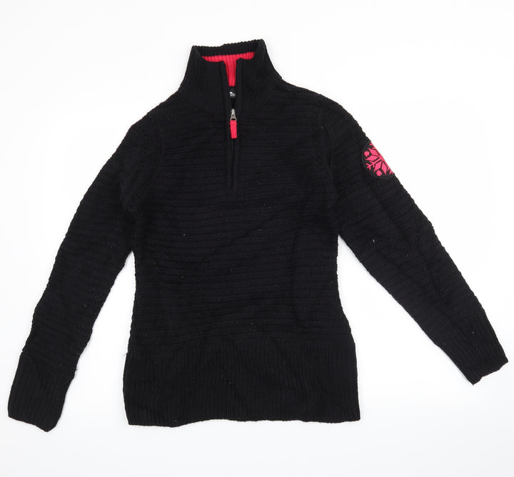 Crane Womens Black Pullover Jumper Size S