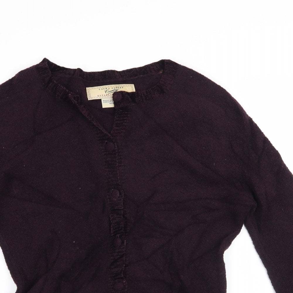 Laura Ashley Womens Purple   Cardigan Jumper Size M