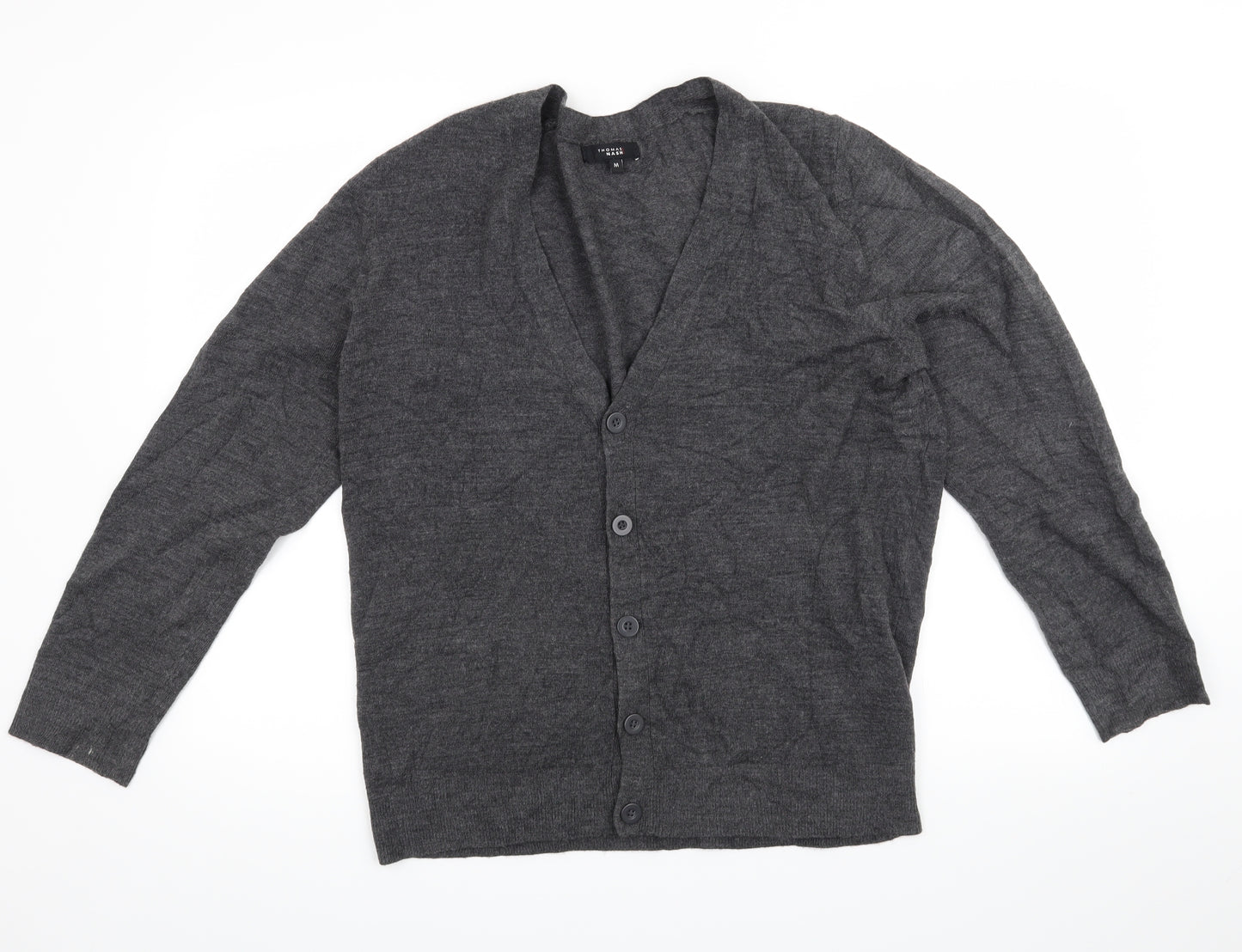 Thomas Nash Mens Grey   Cardigan Jumper Size M