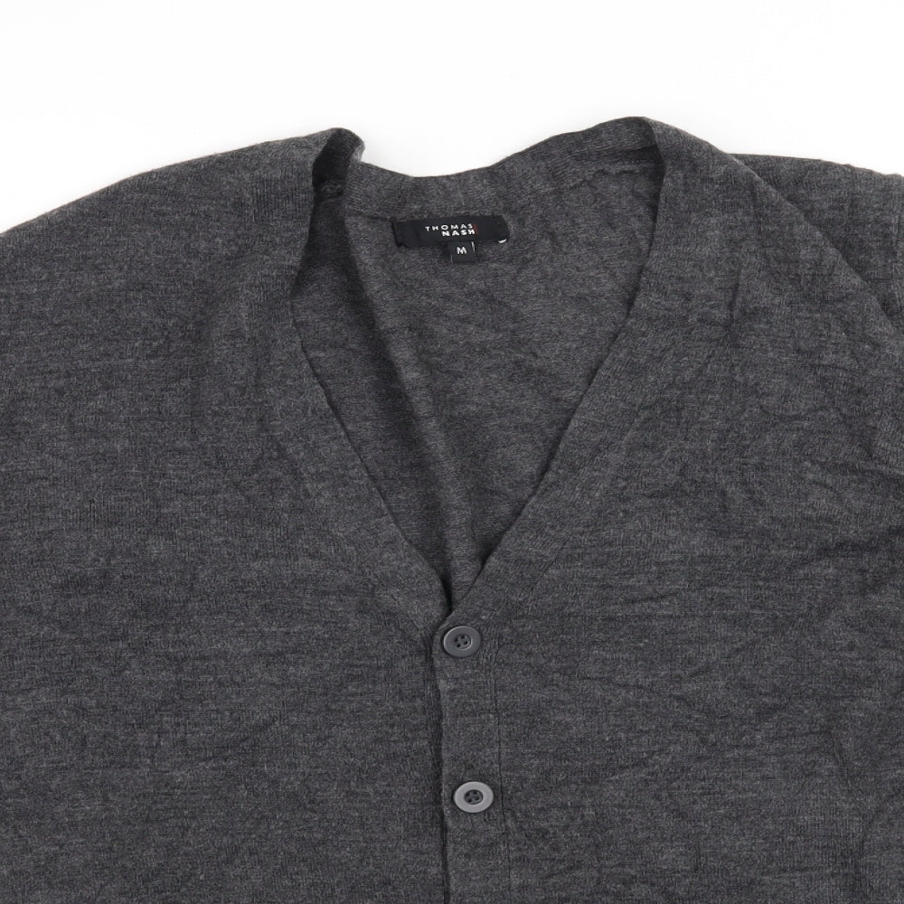 Thomas Nash Mens Grey   Cardigan Jumper Size M