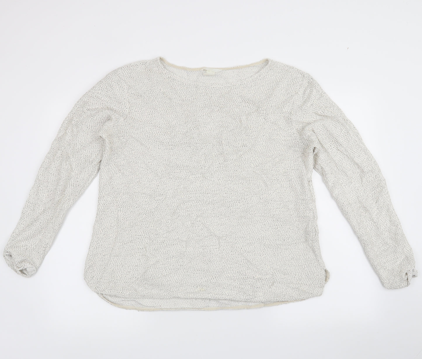 H&M Womens White   Pullover Jumper Size M