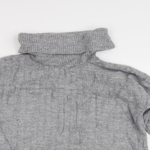 New Look Womens Grey   Pullover Jumper Size M  - Turtle Neck Jumper