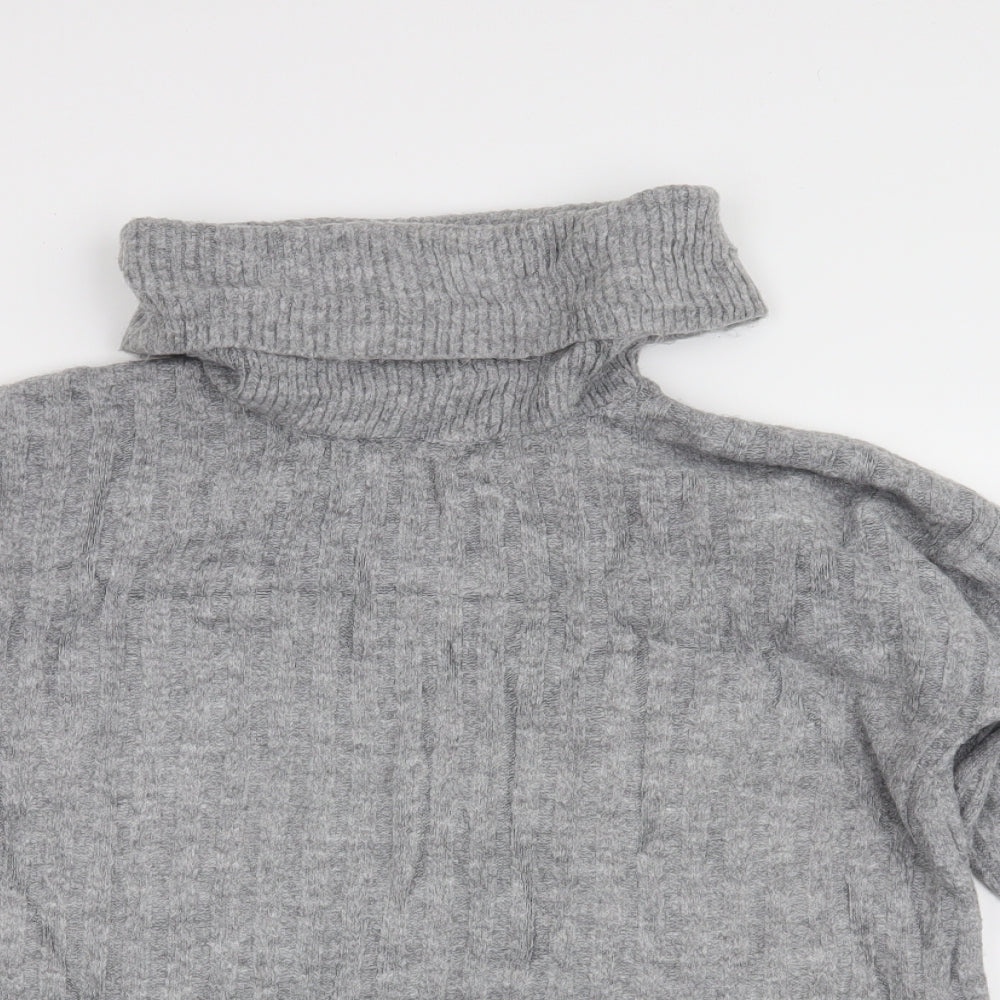 New Look Womens Grey   Pullover Jumper Size M  - Turtle Neck Jumper