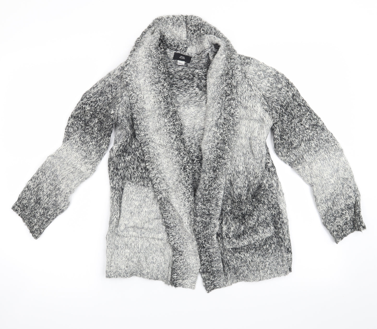 River Island Girls Grey   Basic Coat Coatigan Size 9-10 Years