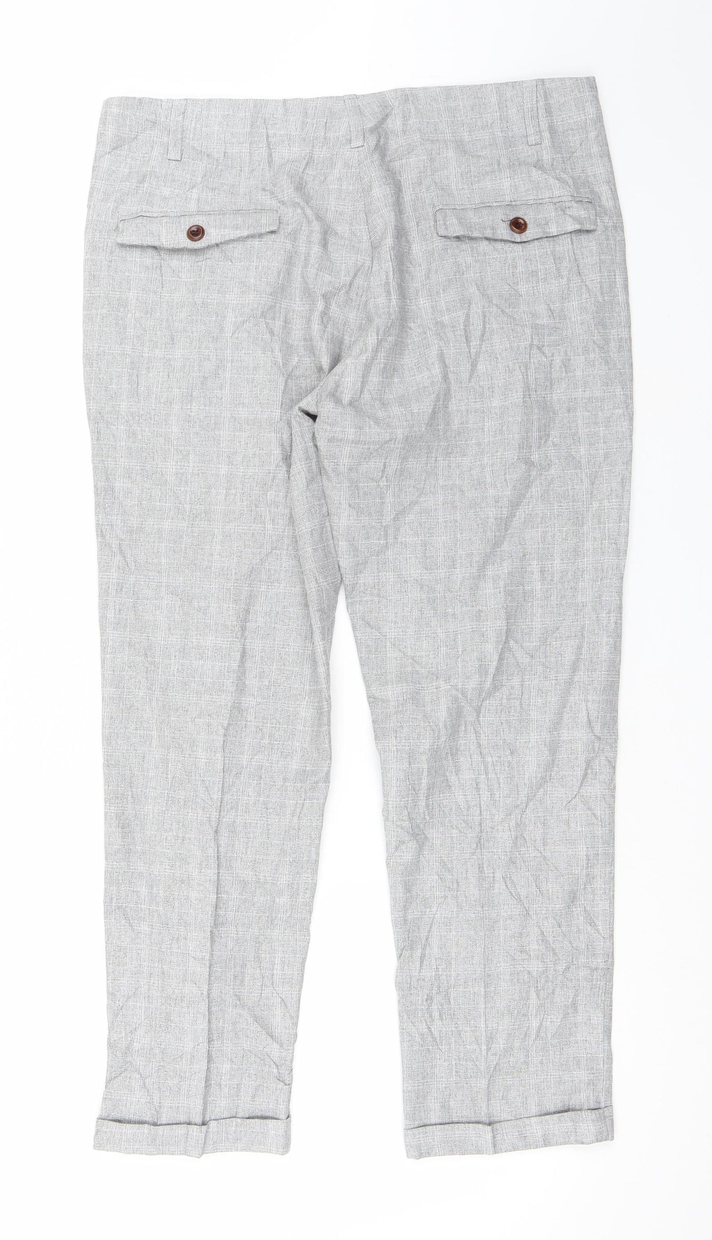 Preworn Womens Grey   Trousers  Size 34 in L26 in