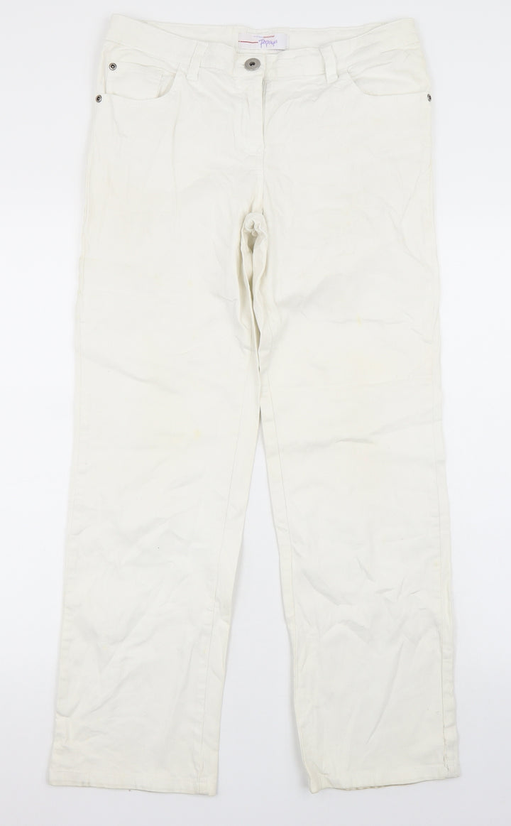 Papaya Womens White   Straight Jeans Size 10 L29 in