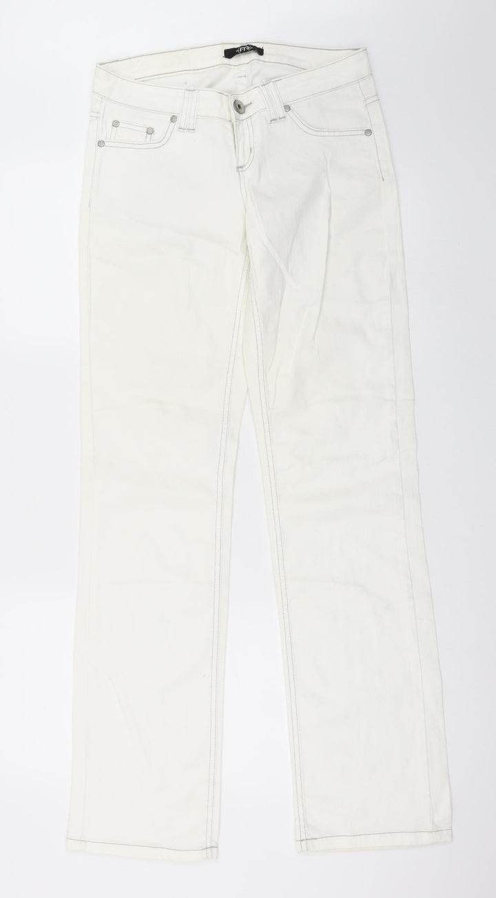 Melrose Womens White Straight Jeans Size 10 L34 in