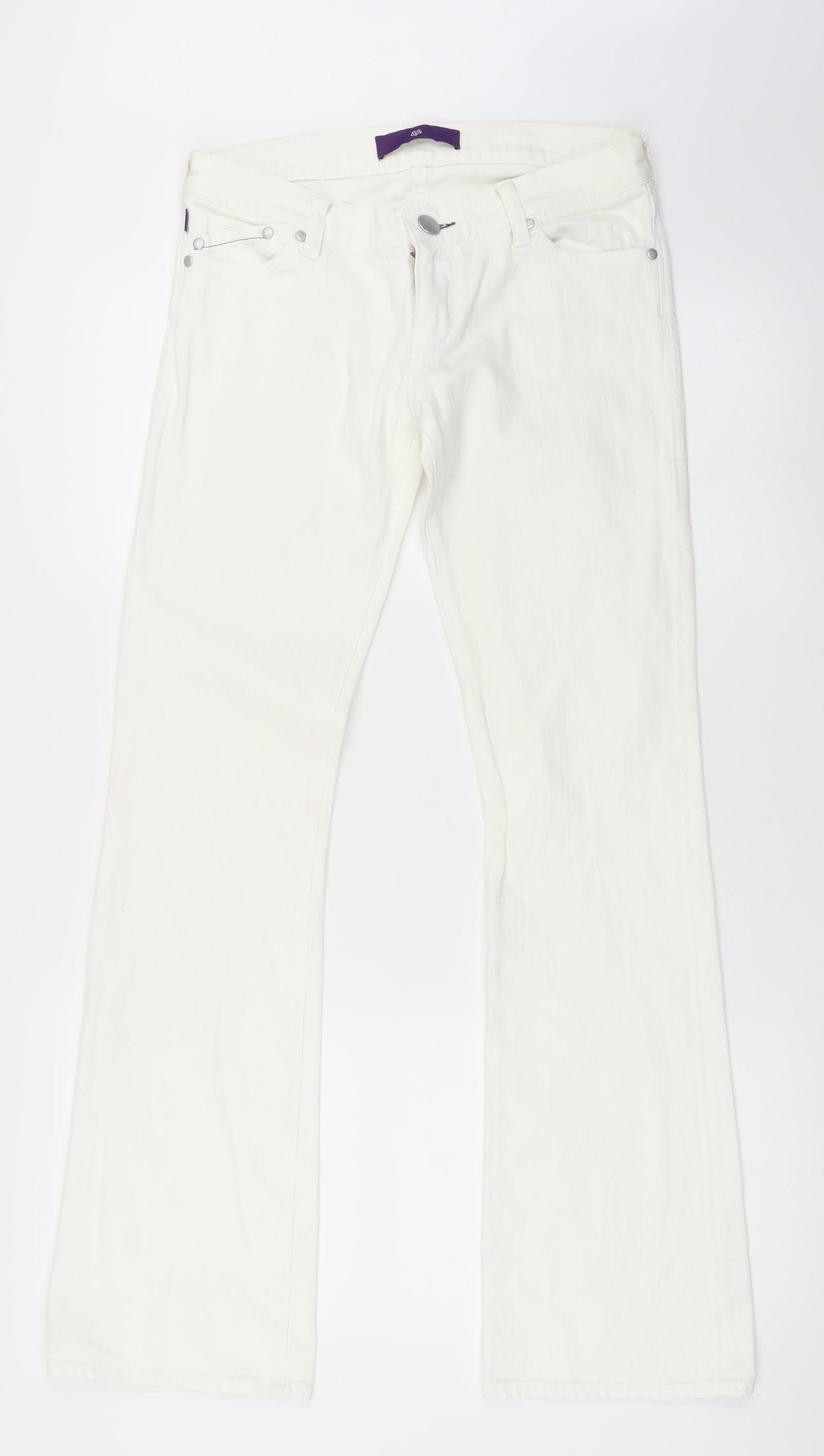 Victoria Beckham Womens White   Bootcut Jeans Size 26 in L34 in