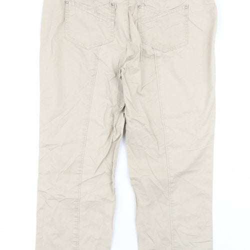 Rocks Womens Beige   Cropped Jeans Size L L23 in