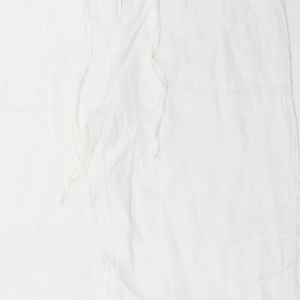 Primark Womens White   Trousers  Size 14 L32 in